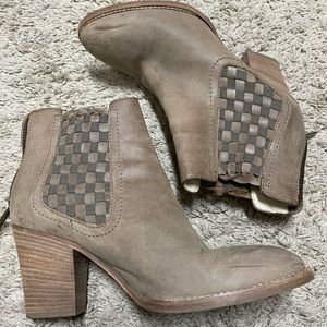 Aquatalia Frannie Taupe Ankle Boots